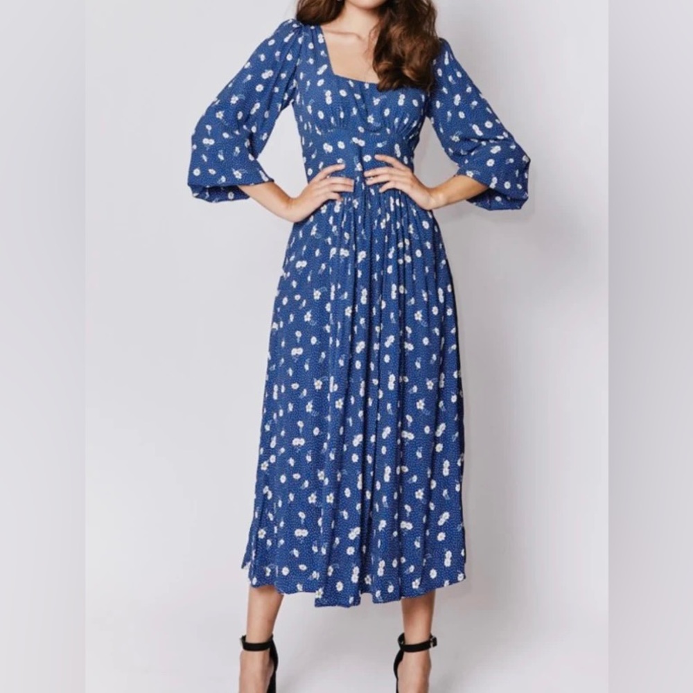 Coco Fennell Blue Daisy Dolly Dress - sz UK 6